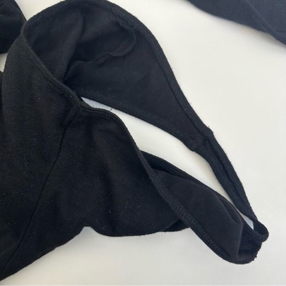 Aritzia Wilfred Free Brems Black Half Zip Bodysuit Sz Large - Picture 6 of 7